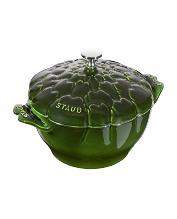 no name Garnek żeliwny okrągły karczoch Staub - 3 ltr, Zielony nr 1