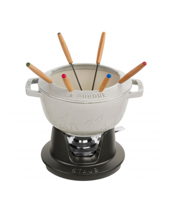 no name Zestaw do fondue Staub - 20 cm, Biała trufla