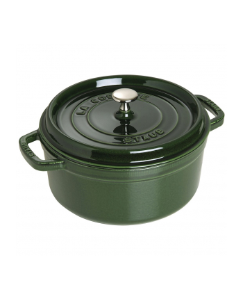 no name Garnek żeliwny okrągły Staub - 38 ltr, Zielony