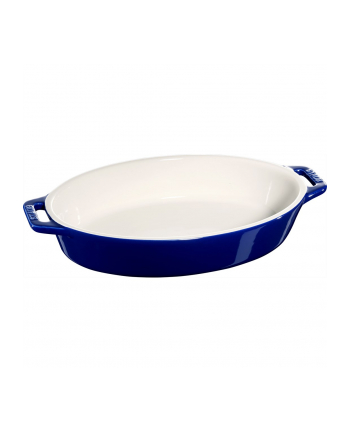 no name Owalny półmisek ceramiczny Staub - 11 ltr, Niebieski