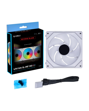 Lian Li UNI FAN SL-INF 140 ARGB Wentylator PWM z odwróconymi łopatkami - 140mm, biały nr 1