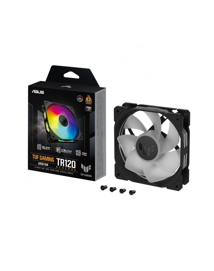 Wentylator Asus TUF GAMING TR120 FAN ARGB REVERSE BLACK 120mm PWM główny