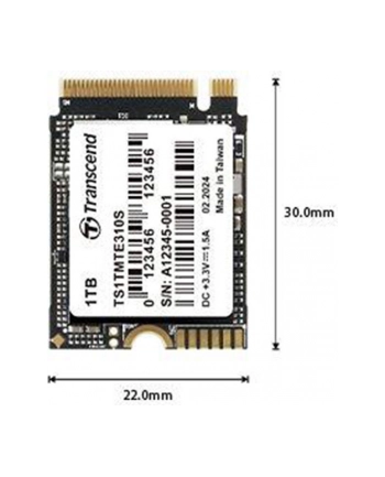 TRANSCEND 1TB M.2 2230 PCIe Gen4x4 NVMe 3D TLC DRAM-less nr 2