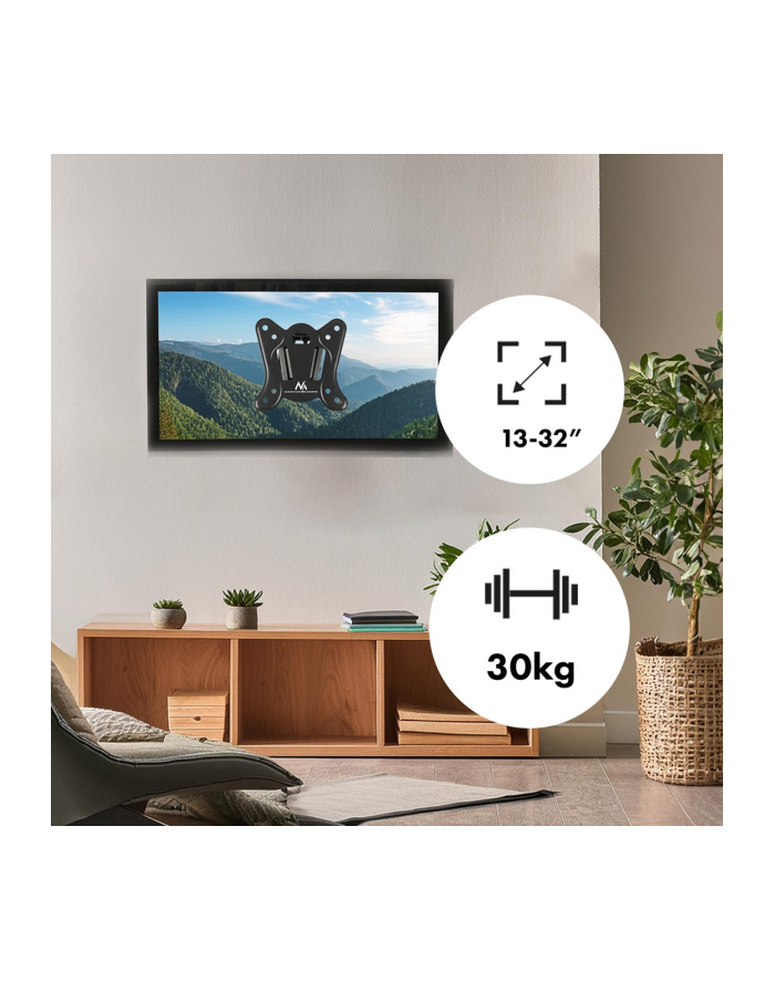 Uchwyt do telewizora lub monitora Maclean MC-415, max. VESA 100x100, 13-32'', 30kg, czarny główny