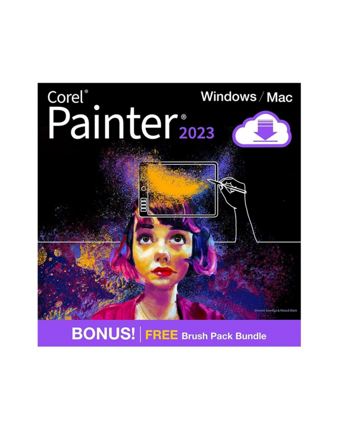 Licencja ESD Corel Painter 2023 1 użytkownik Win Mac angielski niemiecki francuski główny