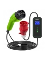 Ładowarka Qoltec do samochodu elektrycznego EV z regulacją 2w1 Typ2 | 11kW | CEE 5 PIN | LCD | 3 fazy | Przenośna | Wallbox | 5m - nr 1