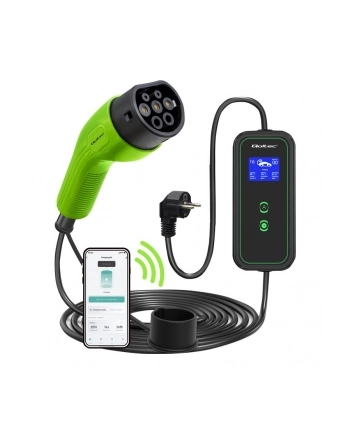 Ładowarka Qoltec do samochodu elektrycznego EV z regulacją 2w1 Typ2 | 3.5kW | 230V | Wi-Fi | LCD | Przenośna | Wallbox | 5m nr 1