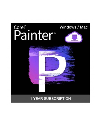 Licencja ESD Corel Painter subskrypcja 1 rok 1 użytkownik Win Mac angielski francuski nr 1