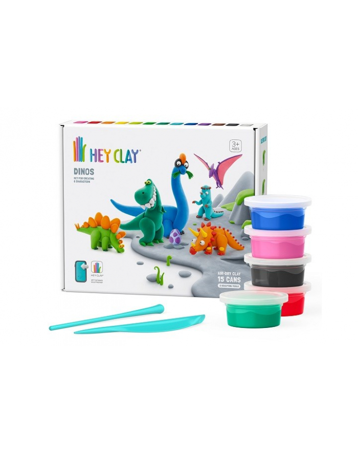 tm toys Hey Clay Zestaw dinozaury 15-pak 15 puszek 15016CEE15 główny