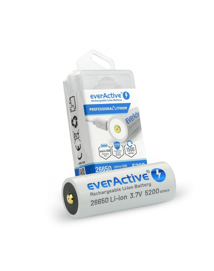 everactive Akumulator 26650 3,7V Li-ion 5200 mAh micro USB główny