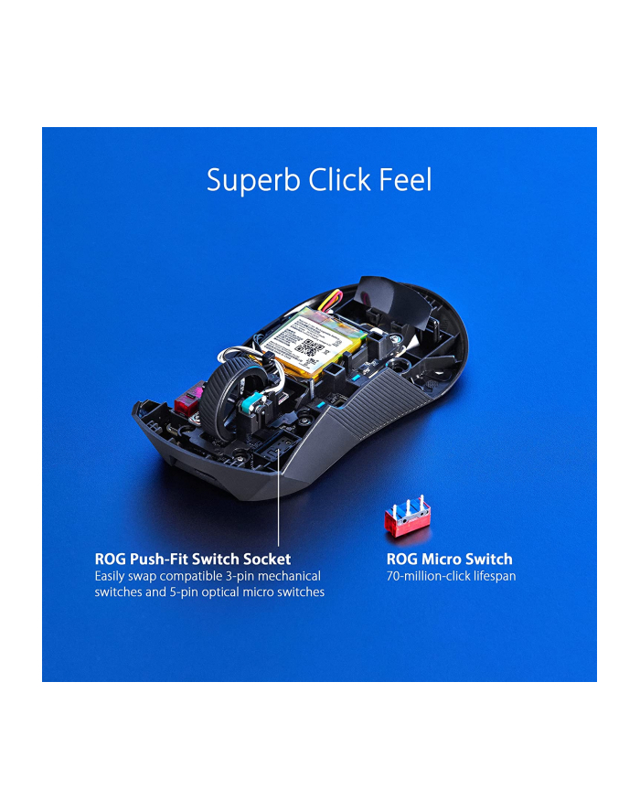 asus Mysz ROG Gladius III Wireless AimPoint Biała RGB główny