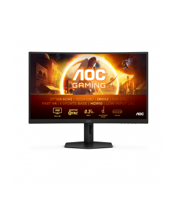 aoc Monitor C27G4ZXU 27 cali Zakrzywiony Fast VA 280Hz HDMIx2 DP