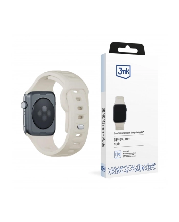 3mk pczerwonyection Pasek do Apple Watch - 3mk Silicone Watch Strap for Apple -38/40/41 mm Nude nr 1