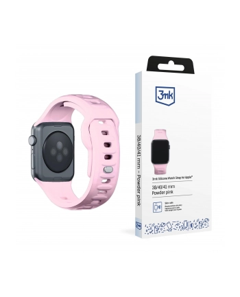 3mk pczerwonyection Pasek do Apple Watch - 3mk Silicone Watch Strap for Apple -38/40/41 mm Powder Pink nr 1