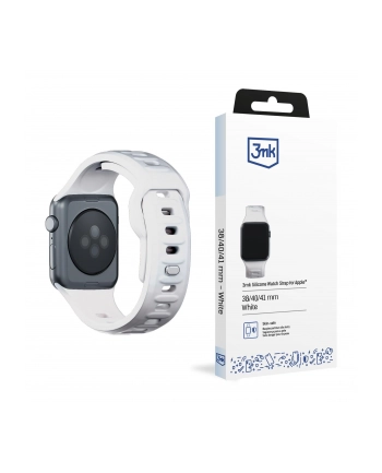 3mk pczerwonyection Pasek do Apple Watch - 3mk Silicone Watch Strap for Apple -38/40/41 mm White nr 1