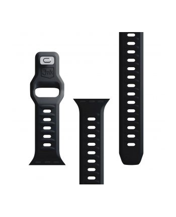3mk pczerwonyection Pasek do Apple Watch - 3mk Silicone Watch Strap for Apple -38/40/41 mm Black nr 2