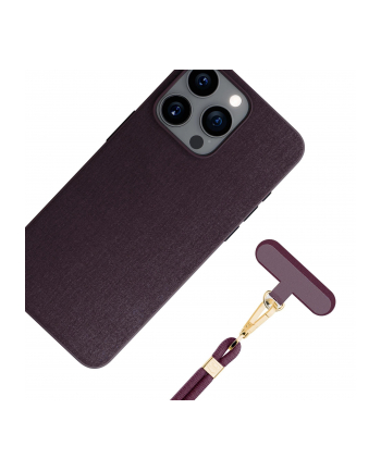 3mk pczerwonyection Smycz do telefonu - 3mk EasyClip Elite - Mulberry (gold) ) nr 2