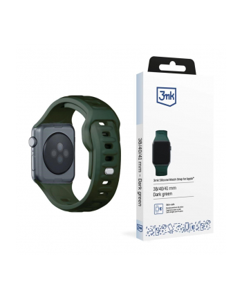 3mk pczerwonyection Pasek do Apple Watch - 3mk Silicone Watch Strap for Apple -38/40/41 mm Dark Green