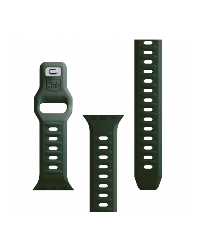 3mk pczerwonyection Pasek do Apple Watch - 3mk Silicone Watch Strap for Apple -38/40/41 mm Dark Green główny