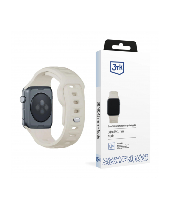 3mk pczerwonyection Pasek do Apple Watch - 3mk Silicone Watch Strap for Apple -38/40/41 mm Nude