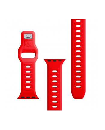 3mk pczerwonyection Pasek do Apple Watch - 3mk Silicone Watch Strap for Apple -38/40/41 mm Red