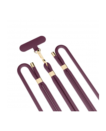 3mk pczerwonyection Smycz do telefonu - 3mk EasyClip Elite - Mulberry (gold) )