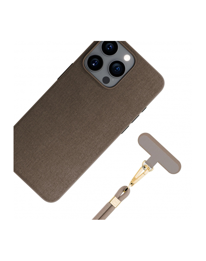 3mk pczerwonyection Smycz do telefonu - 3mk EasyClip Elite - Taupe (gold) główny