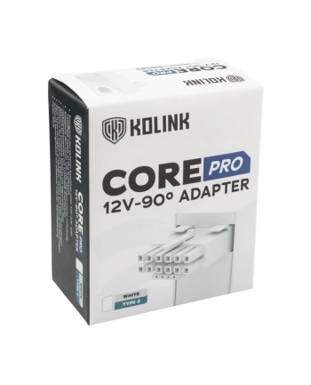 Kolink Core Pro 12V-2x6 90° Adapter - Type 2 - White (CP12VHPWRT2W) nr 1