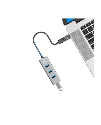 Graugear Hub USB 3.0 G-HUB4-AC 4 Porty z wtyczką USB-C (GHUB4AC)