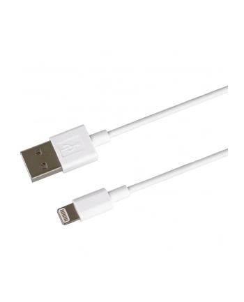 PREMIUMCORD  APPLE LIGHTNING KABEL USB 1 M, DO APPLE IPOD/IPAD/IPHONE, APPLE LIGHTNING WTYCZKA 8-PIN NA WTYCZKĘ USB 2.0, BIAŁY  () nr 1