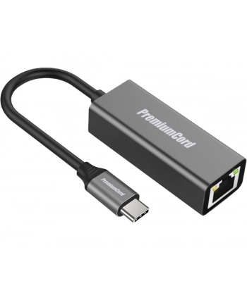 PREMIUMCORD  ADAPTER USB-C DO GIGABIT RJ45, USB 3.2 TYP C DO GNIAZDA RJ45, PRĘDKOŚĆ 10/100/1000 MBPS, KAT5/6, METALICZNA KONSTRUKCJA  () nr 1