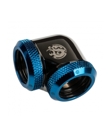Bitspower Black Sparkle Royal Blue Enhance 90-Degree Dual Multi-Link Adapter For OD 16MM (BPBSE90DML16RBL)