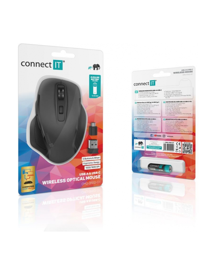 Connect It Dual SmartSwitch szara (CMO3100GY) główny
