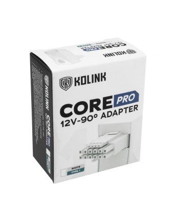 Kolink Core Pro 12V-2x6 90° Adapter - Type 1 - White (CP12VHPWRT1W)
