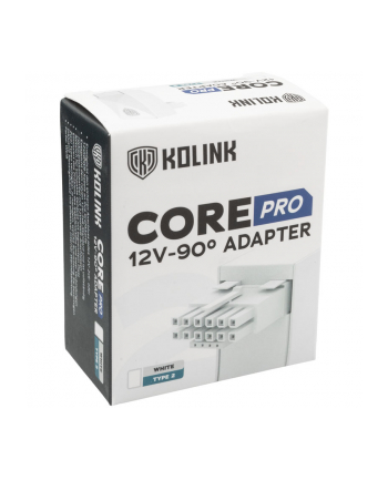 Kolink Core Pro 12V-2x6 90° Adapter - Type 2 - White (CP12VHPWRT2W)