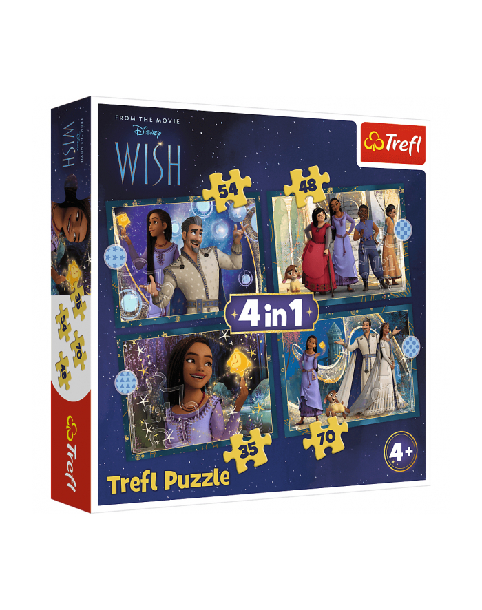 trefl PUZZLE 4w1 Marzenia się spełniają / Disney 34649 główny