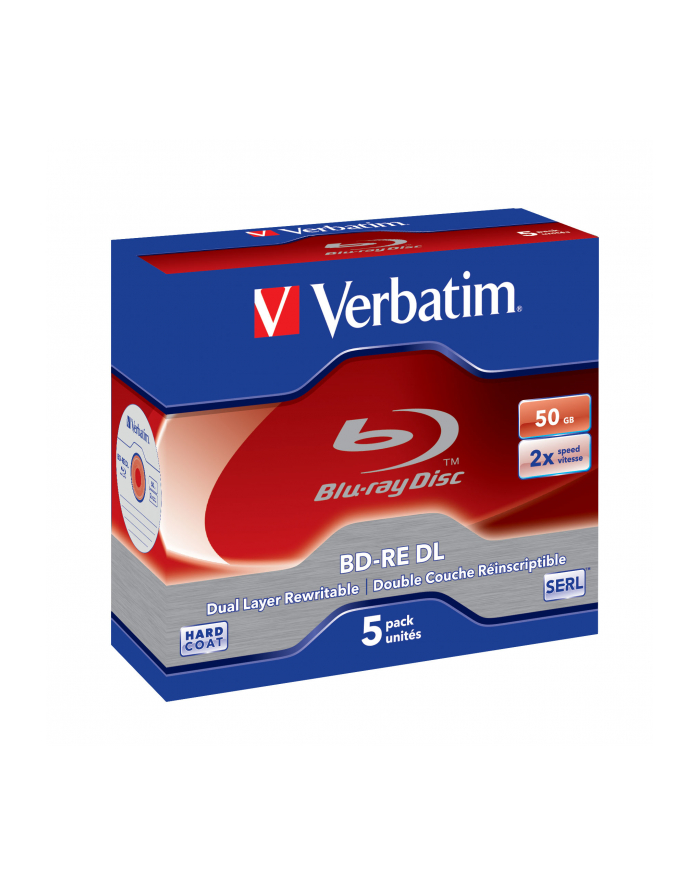 Płytki VERBATIM BD-RE DL 2x  (RW) 5Pack Jewel 50GB   43760 główny