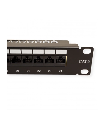 VALUE Panel krosowy Patch Panel 19'' Kat.6 24xRJ-45 UTP czarn