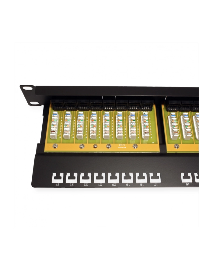 VALUE Panel krosowy Patch Panel 19'' Kat.6 24xRJ-45 UTP czarn główny