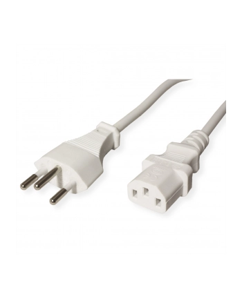 VALUE Kabel zasilający IEC CH 1.8m biały