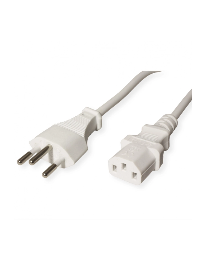 VALUE Kabel zasilający IEC CH 1.8m biały główny