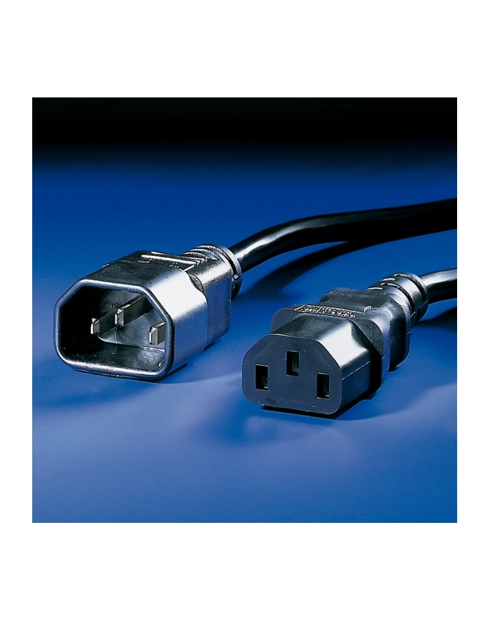 VALUE Kabel zasilający IEC 0.5m czarny główny