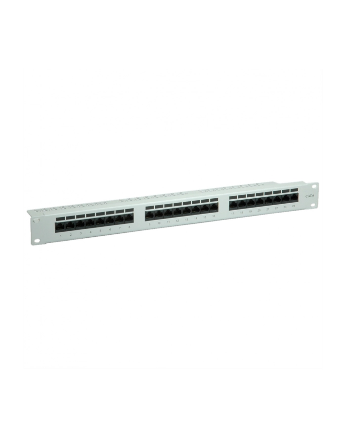 VALUE Panel krosowy Patch Panel 19'' Kat.6 24xRJ-45 UTP szary główny