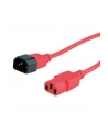 Roline Kabel zasilający IEC320 C14/C13 1.8m czerwony - nr 1