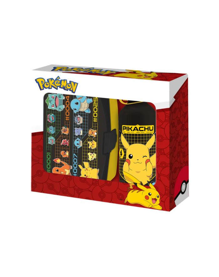 Zestaw śniadaniówka + bidon 500ml Pikachu Pokemon PK00035 Kids Euroswan główny