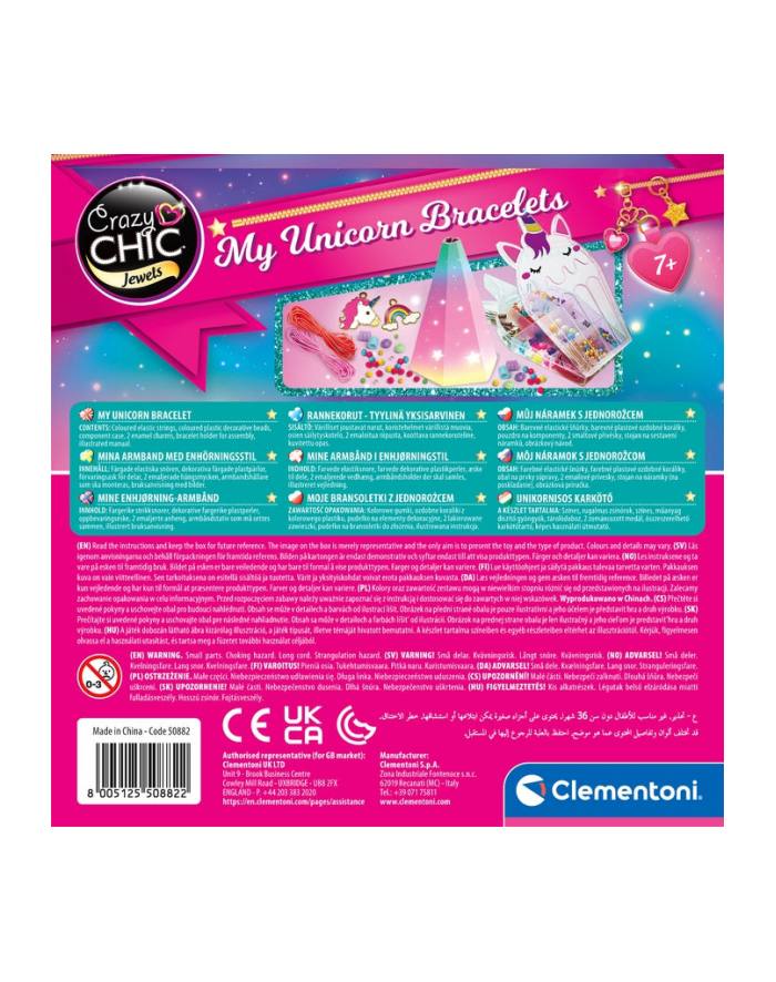 Clementoni Crazy chic. Bransoletki z jednorożcem 50882 główny