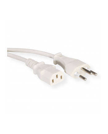 VALUE Kabel zasilający IEC CH 1.8m biały nr 2
