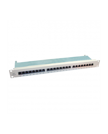VALUE Panel krosowy Patch Panel Kat.6 24 porty STP szary