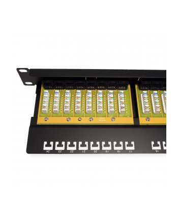 VALUE Panel krosowy Patch Panel 19'' Kat.6 24xRJ-45 UTP czarn