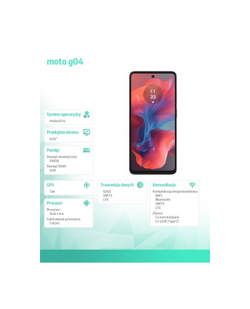 motorola Smartfon moto G04 4/128GB Grafitowy